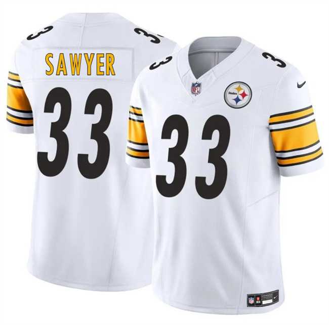 Men & Women & Youth Pittsburgh Steelers #33 Jack Sawyer White 2025 Draft F.U.S.E. Vapor Limited Stitched Jersey,We sell and wholesale Men & Women & Youth Pittsburgh Steelers #33 Jack Sawyer White 2025 Draft F.U.S.E. Vapor Limited Stitched Jersey on line form chian!